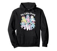 My Little Pony Group Shot of Six Ponies Classic Vintage Felpa con Cappuccio