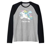 My Little Pony I'm So Fly Rainbow Mane Ponie Flys in Clouds Maglia con Maniche Raglan