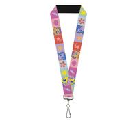 My Little Pony Lanyard, My Little Pony Faces and Cutie Mark Blocks Multi Color,