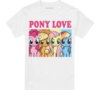 My Little Pony - Maglietta "Pony Love" da uomo TV15022 (L) (Bianco)