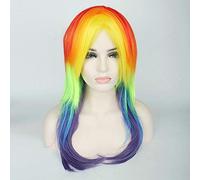 My Little Pony Parrucche lunghe ondulate e ricce Parrucche Multicolore per donna Parrucca per capelli finti femminili 70 cm con coda lunga per parrucca Chiristmas