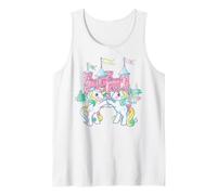 My Little Pony Ponies Pose Together Infront of Pink Castle Canotta