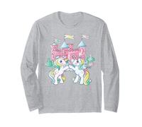 My Little Pony Ponies Pose Together Infront of Pink Castle Maglia a Manica