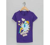 My Little Pony Rainbow Dash T-Shirt Bambina Viola Manica Corta Glitter