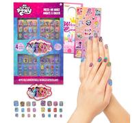 My Little Pony Set di adesivi per nail art, confezione con 48 unghie a pressione per forniture di compleanno, sacchetti e altri adesivi per ragazze