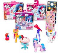 My Little Pony Set di figure giocattolo per ragazze, confezione con 2 bambole magiche MLP Cutie Mark e Izzy Unicorn Tea Party con accessori, adesivi, altro ancora | My Little Pony Figurine per bambini