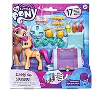 My Little Pony - Sunny Starscout Movi Magic Playset Carrettino dolci e frullati , multicolore (5010993869466)