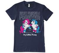 My Little Pony T-Shirt Uomo Best Friends Forever Officiale, Nero/Navy Cotone