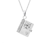 My Little Star Book - Collana con scritta "My Little Star", con scritta in inglese "My Incredible Son", regalo per figlia, figli, mamma, mamma, apribile con informazioni incise, una lettera per mio