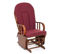 Poltrona sedia a dondolo in legno colore beige mod.douglas da salone camera