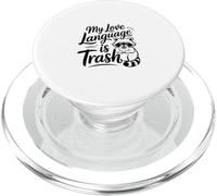 My Love Language is Trash Crazy Cute Raccoon Panda PopSockets PopGrip per MagSafe