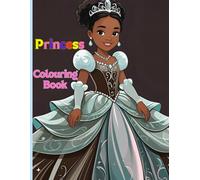 My Magical Princess Colouring book: Adorable illustration for young Brown skin princesses