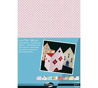 Maildor by Clairefontaine 354590C - Una confezione da 40 fogi di cartoncino per le decorazioni 25x35 cm 160 g, colori Assortititi Geometrico