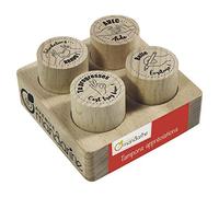 My Mandarine CO213C - Una Confezione da 4 timbri complimenti ('''Bravo'', ''con Aiuto'', ''Fai progressi'' et ''Bella Scrittura'')