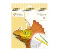 My Mandarine GY159C - Album da colorare Graffy Pop 3D - 36 personaggi pretagliati - a partire dai 6 anni - dinosauri