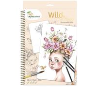 Avenue Mandarine GY163C - Un carnet à spirale Wild 36 pages imprimées A4 250g, Wild 8
