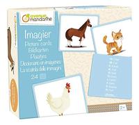 Avenue Mandarine - JE513C Scatola per immagini 24 tessere multilingua animali domestici (traduzione in 10 lingue)- 11, 5x12,7 cm - Numerose possibilità di giochi pedagogici - gioco educativo dai 2 anni