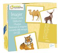 Avenue Mandarine JE528C-Scatola per immagini 24 tessere multilinga animali selvaggi (traduzione in 10 lingue) 11, 5x12,7 cm, Numerose possibilità di giochi pedagogici - gioco educativo dai 2 anni