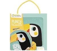 Avenue Mandarine - Un Quadro da Ricamo Punch Needle, Kit Punto Croce per Bambini - dai 6 Anni - Toucan da Cucire Tessuto 18 x 18 cm, ago Punch Needle, ago in plastica, Istruzioni - KC152C