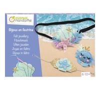 My Mandarine KC160C - Scatola creativa per bambini - 3 gioielli in feltro da creare - a partire dai 6 anni - tema mare