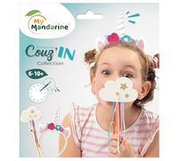 MY MANDARINE KC179C - Kit creativo per il cucito per bambini - accessori Couz'in - Kit maschera - a partire dai 6 anni - unicorno