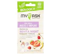 My Mask, Linea Bio, Maschera Viso Revita-Night, Adatta a Tutti i Tipi di Pelle, Confezione da 8 ml