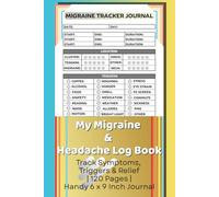 My Migraine & Headache Log Book: 120 Pages to Record and Organize Your Migraine & Headache Symptoms, Identify Triggers, Monitor Treatments, and ... for Easy Tracking at Home or On the Go
