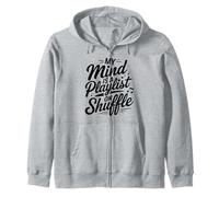 My Mind Is A Playlist On Shuffle Music Notes Fun Felpa con Cappuccio