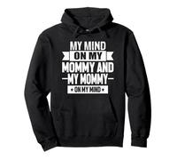My Mind On Mommy Genitori Regalo Festa della Mamma Graphic Design Art Felpa con Cappuccio