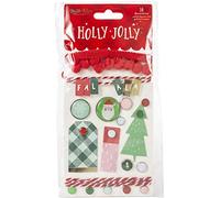 MY MINDS EYE, INC. Holly Jolly BRADS, W/Accenti Laminati, taglia unica