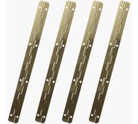 My MIRONEY Cerniera in metallo per pianoforte, 20 x 1,7 cm, in bronzo anticato, con viti, confezione regalo, con viti, confezione da 4