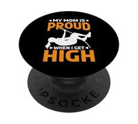 My Mom Is Proud When I Get High Pole Vault Track - PopSockets PopGrip Adesivo