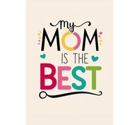 My Mom is the best, Personalized Squared Grid Notebook, 50-sheet, 100 pages, format A5, glossy cover, Mother's Day: Cute and Practical Gift for Your Amazing Mom