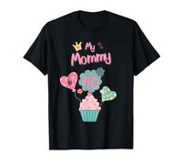 My Mommy Is Forty Funny Cupcake Birthday carino per ragazze Maglietta