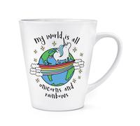 My Mondo È Tutti Unicorn E Arcobaleni 341ml Latte Tazza - Divertente