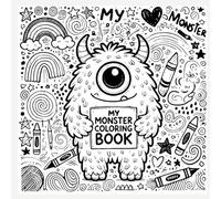 My Monster Coloring Book: Monstermässiger Malspass- süsse Monster erleben einen Tag, von Frühstück bis Gute Nacht. Perfektes kleines, kompaktes Mitbringsel