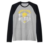 My Name Is Mr Fix It Riparazione Tuttofare Tuttofare Fai da Te Maglia con Maniche Raglan