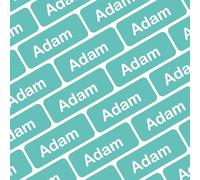 My Nametags® 175 Mini Adesivi Personalizzati | Etichette per Materiale Scolastico: Penne, Matite, Pennarelli e Altro | Mini Etichette Impermeabili senza Ferro per Tutte le Età | Petrolio Chiaro