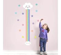 My Nametags® Metro da Parete Personalizzato Arcobaleno | Righello per Altezza Autoadesivo Facile da Applicare per Bambini | Decorazione per Camera dei Bambini, Cameretta o Stanza dei Giochi
