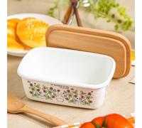 Skater ENBT5_592553 Enameled Butter Case, Wooden Lid, 16.9 FL oz (500 ML), My Neighbor Totoro, 4.0 x 6.0 x 2.5 Pollici (103 x 153 x 64 mm)