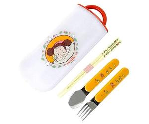 My Neighbour Totoro Mei Bacchette Cinesi + Spoon + Fork Set Semic Studio