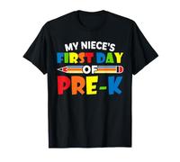 My Niece's First Day of School Tees Pre-k Donna Uomo Maglietta
