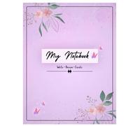 My Notebook: Aesthetic Floral Lined Journal for Writing, Notes & Daily Use: Cute Pink Flower Notebook with Butterfly Design for School, Work & Personal Writing