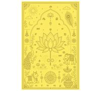 My Notebook - Indian motifs symbols wide ruled black and white interiors notebooks with icons on each page 120 pages Tamil