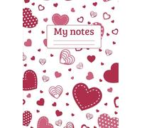 My Notes: Diario de Amor Propio & Metas con Diseño de Corazones en Rosa