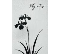 My Notes: Minimalist Japanese Sumi-e Orchid Notebook | 6" x 9" Inches | 110 Dotted Grid Pages | Paperback Journal | Aesthetic Bullet Journal & Sketchbook