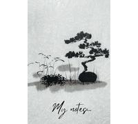 My Notes: Minimalist Japanese Sumi-e Painting Notebook | 6" x 9" Inches | 110 Dotted Grid Pages | Paperback Journal | Aesthetic Bullet Journal & Sketchbook