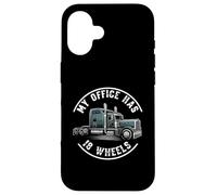 My Office Has 18 Wheels Trucker Semi Truck Driver Custodia per iPhone 16