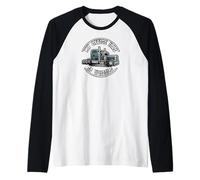My Office Has 18 Wheels Trucker Semi Truck Driver Maglia con Maniche Raglan