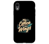 My Office Has Wings Remote Work Travel Freedom Custodia per iPhone XR